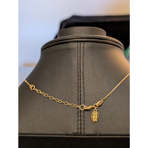 Athena Designs Initial 'C' 18k Gold Filled Box Chain 15.75"-17.5" Necklace NWOT - Picture 6 of 7